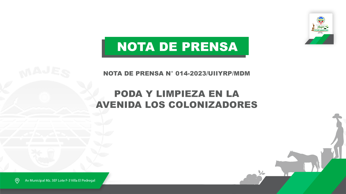 PODA Y LIMPIEZA EN LA AVENIDA LOS COLONIZADORES