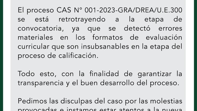 COMUNICADO