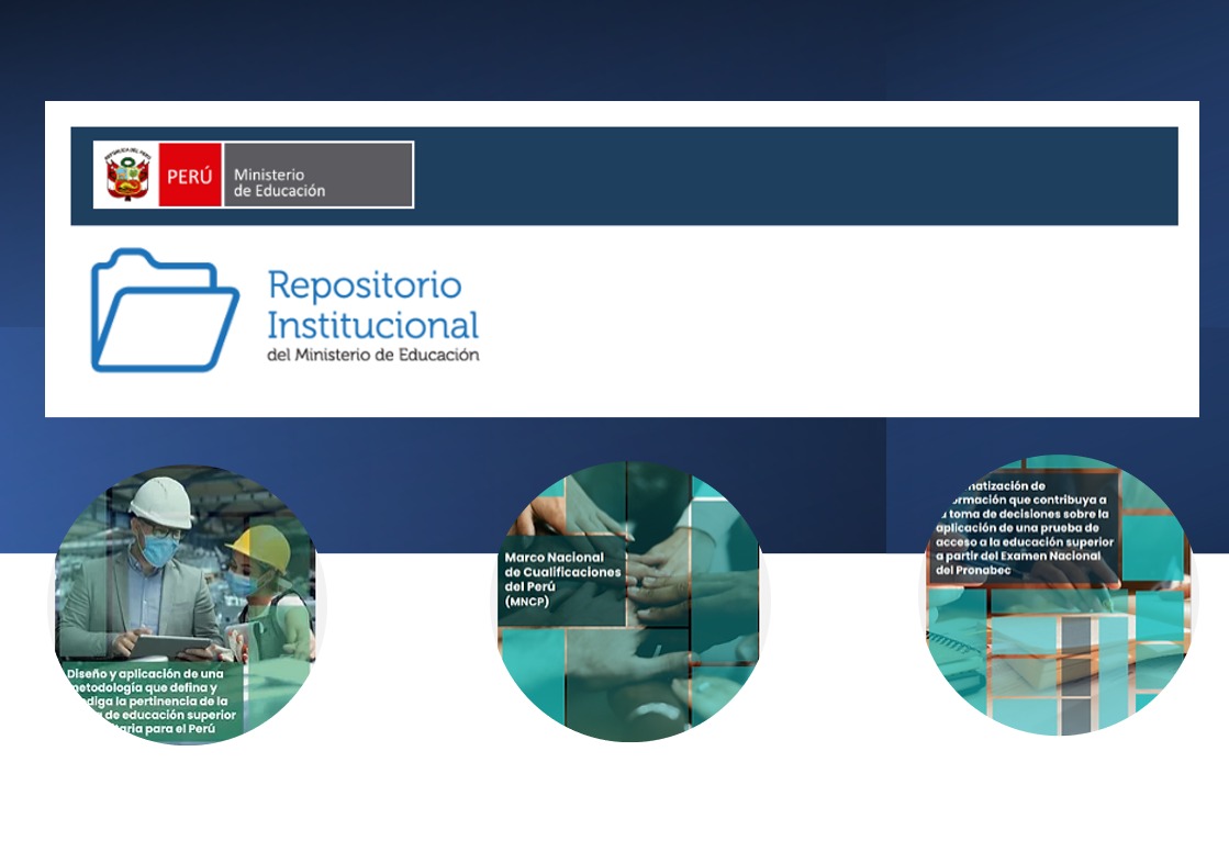 "Archivo HTLM Nuevas publicaciones del PMESUT en Repositorio Institucional del MINEDU"