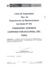Vista preliminar de documento OMA 52 Lista de Capacidades