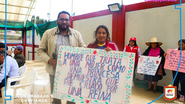 El día de hoy Miércoles 08 de Marzo se llevó a cabo la ceremonia por el día Internacional de la mujer, en el complejo deportivo de Chugay Centro.