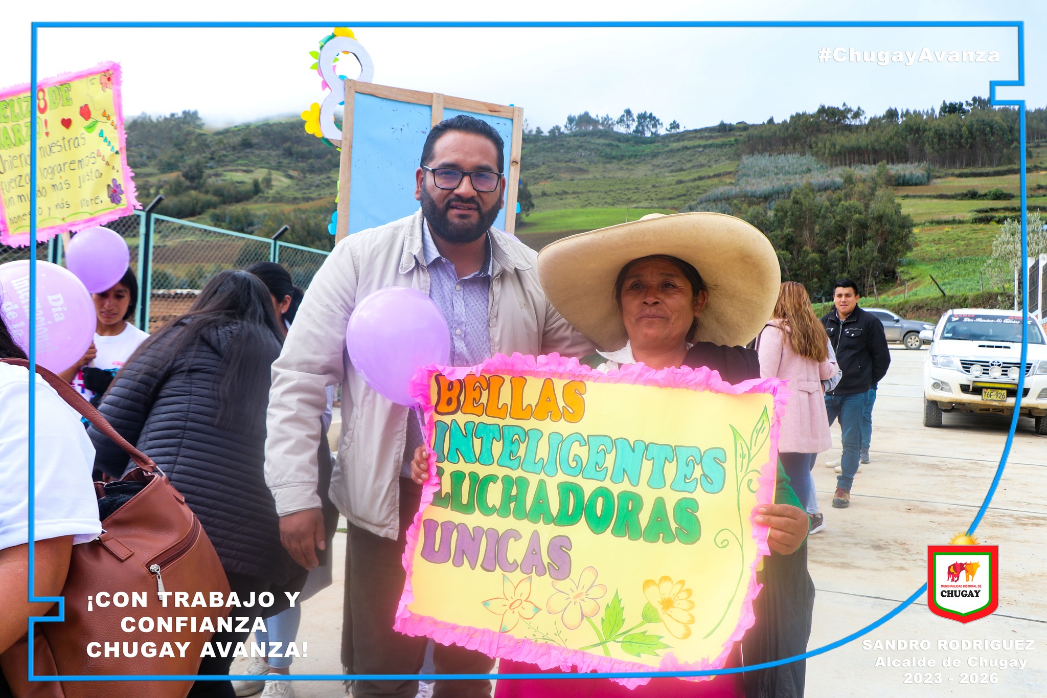 El día de hoy Miércoles 08 de Marzo se llevó a cabo la ceremonia por el día Internacional de la mujer, en el complejo deportivo de Chugay Centro.