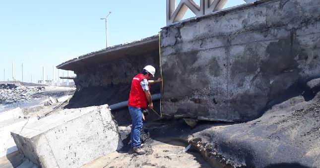 Contraloría advierte deterioro de estructuras recientemente ejecutadas en avenida Costanera de Chimbote