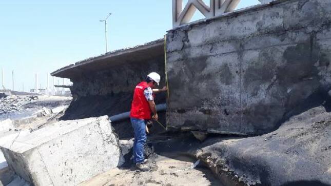 Contraloría advierte deterioro de estructuras recientemente ejecutadas en avenida Costanera de Chimbote