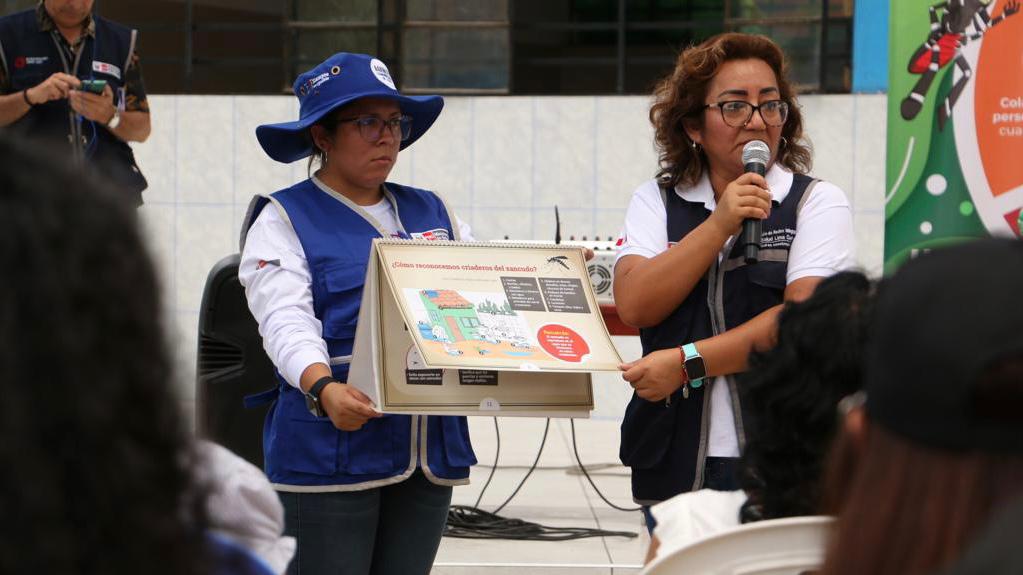 Minsa prepara colegios saludables libres de criaderos de zancudos transmisores del dengue en SJL