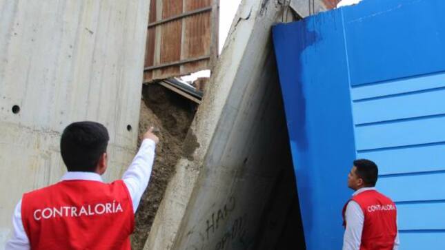 Contraloría supervisa el estado de infraestructuras de colegios afectados por las fuertes lluvias en Tumbes