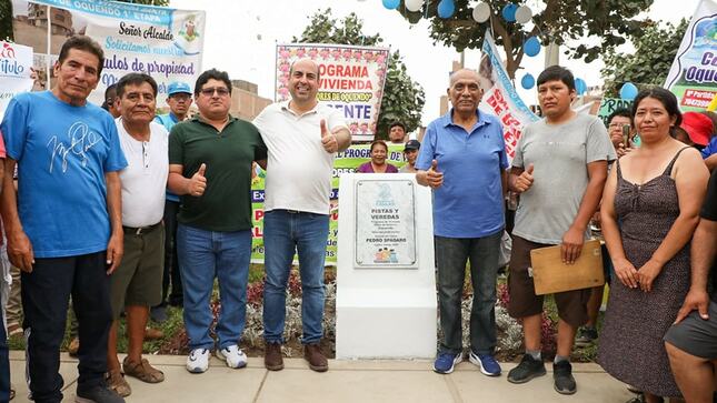 El alcalde Pedro Spadaro, inauguró nuevas pistas y veredas para las zonas de Acuario y Viñas de América
