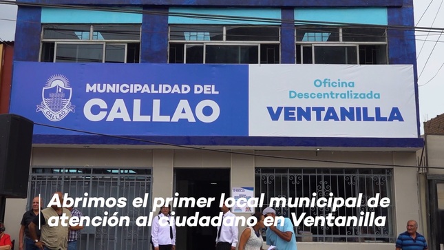 Los vecinos de Ventanilla ahora están más cerca de la municipalidad del Callao.