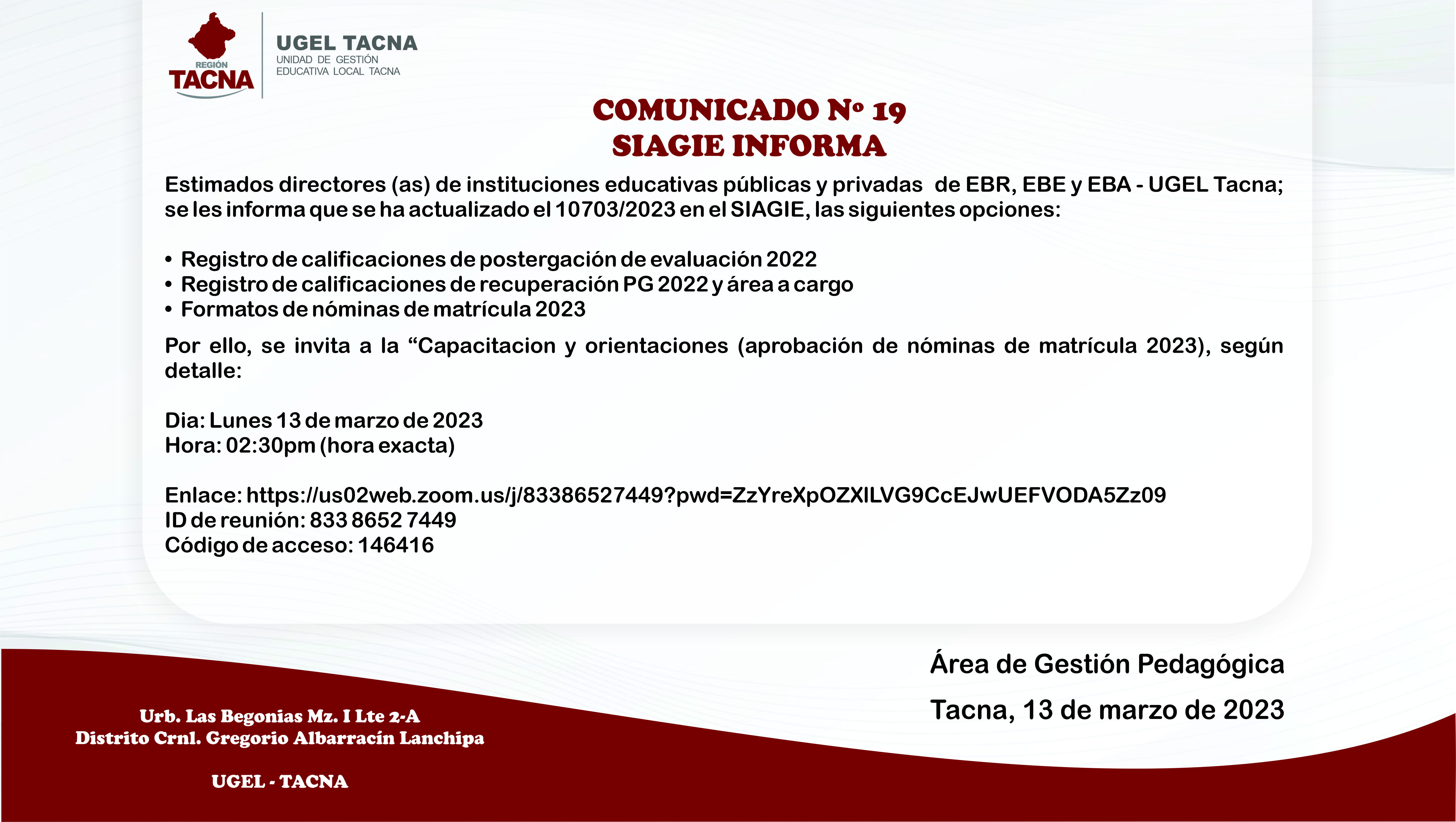 Archivo JPG de comunicado