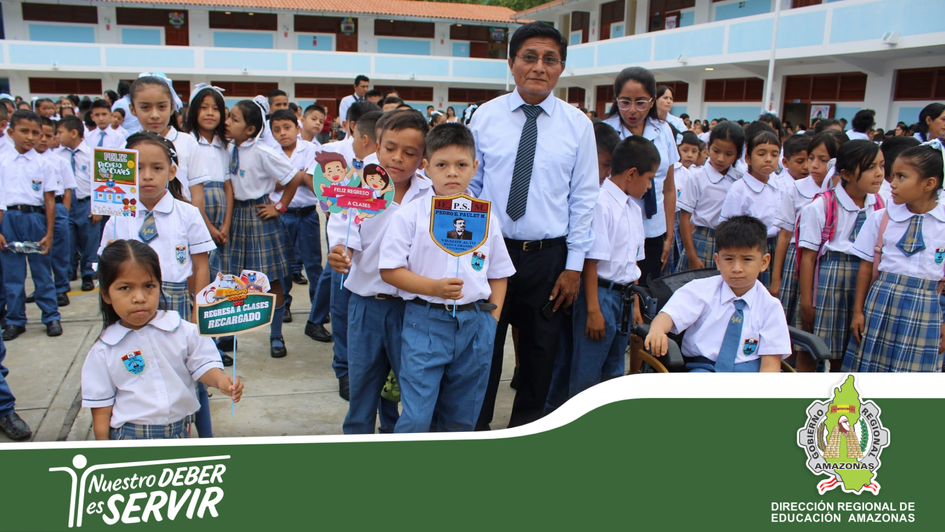 Inicio del buen año escolar 2023, en la provincia de Utcubamba.