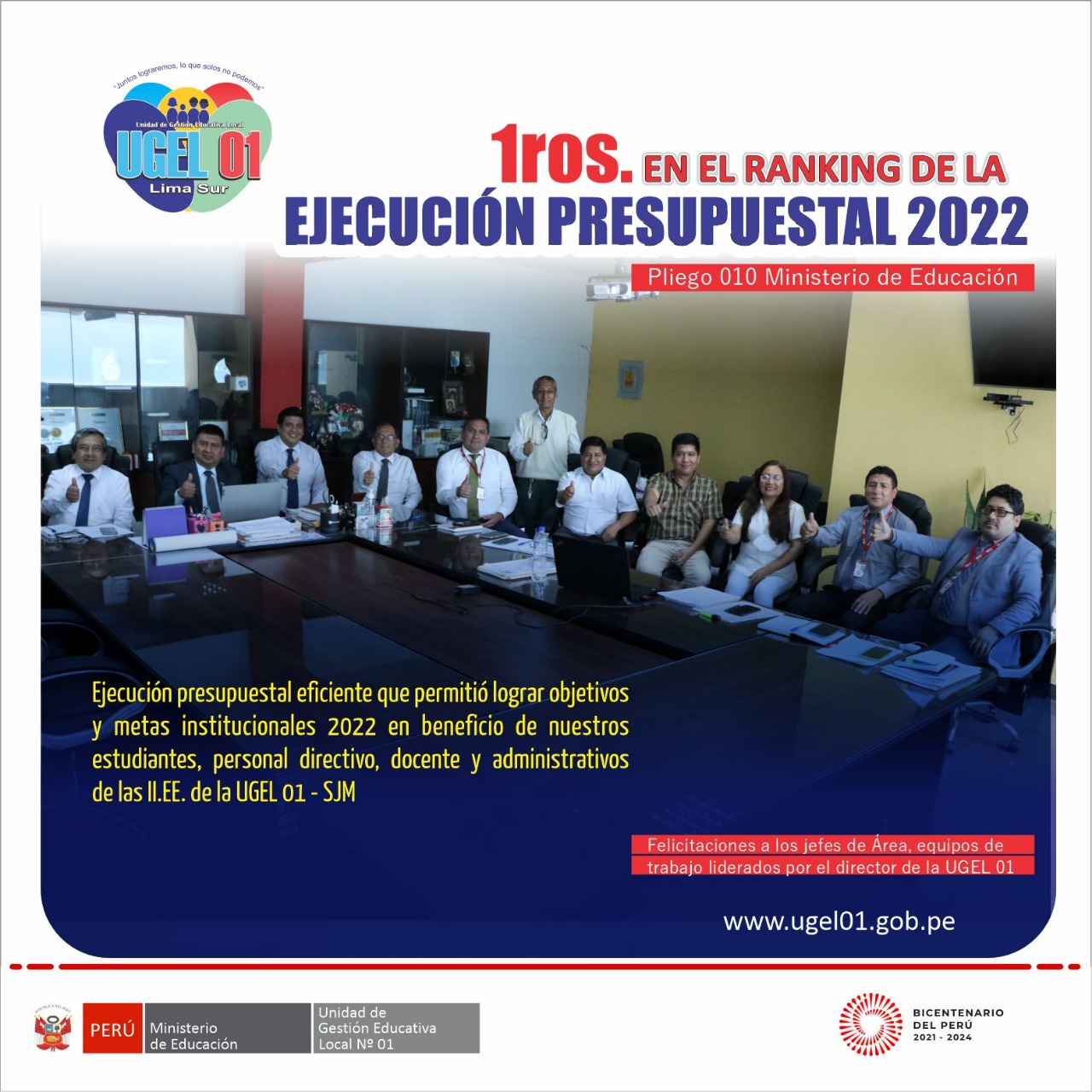 Cumplimos con ejecuciónpresupuestal 2022 - minedu