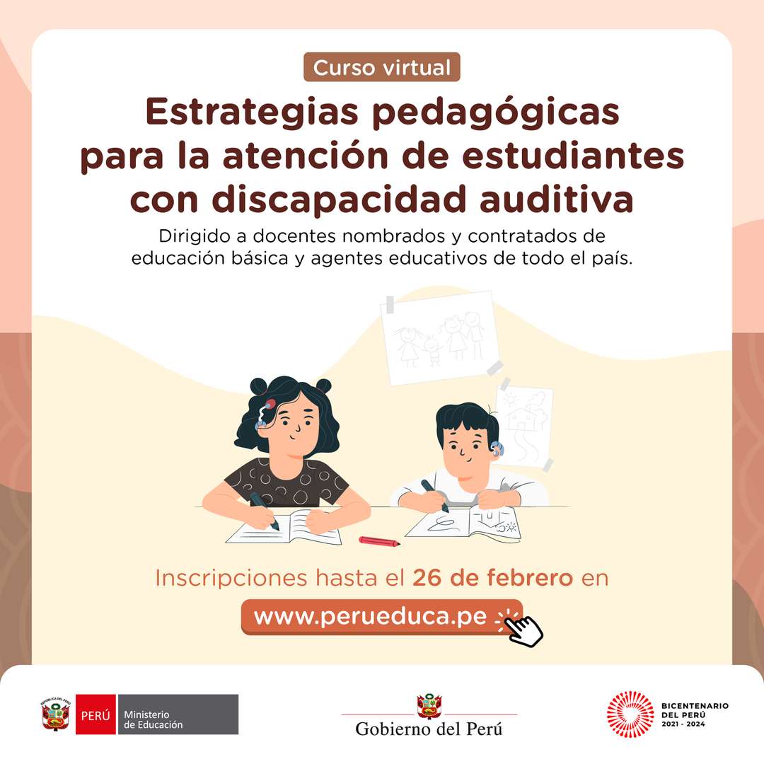 Curso virtual autoformativo: estrategias pedagógicas para la atención de estudiantes con discapacidad auditiva