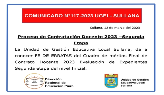 Comunicado N°117