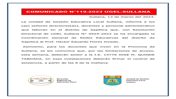 Comunicado N°119
