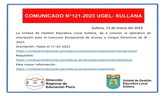 Comunicado N°121