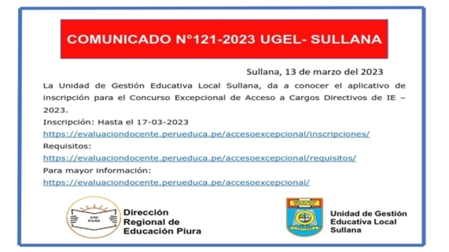 Comunicado N°121
