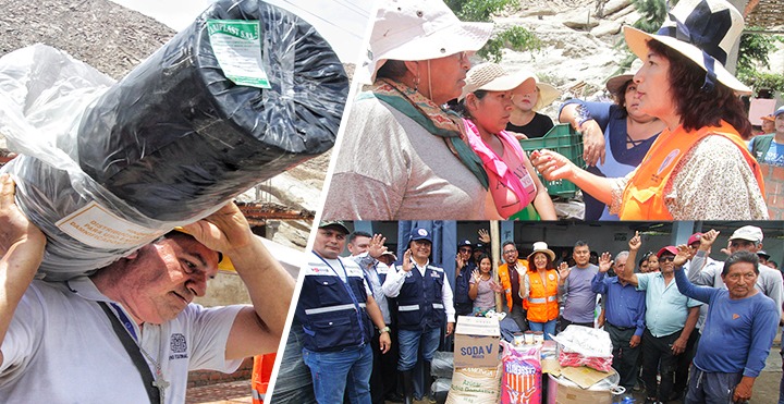 Gobernadora Rosa Vásquez traslada ayuda humanitaria a zonas afectadas por huaicos en Barranca