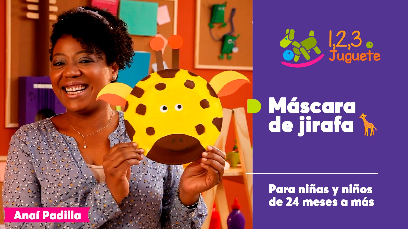 Elabora una divertida máscara de jirafa