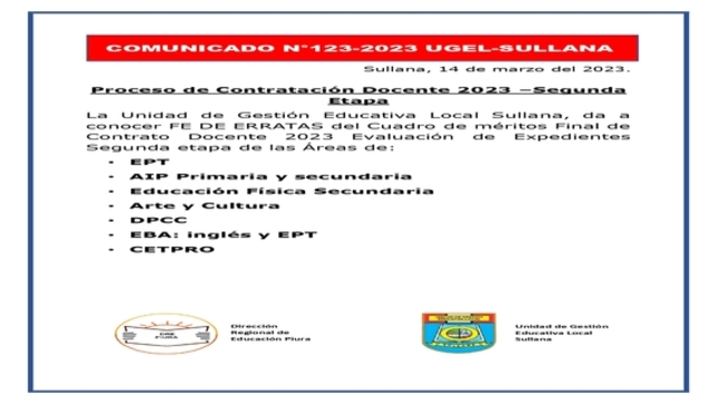 Comunicado N°123
