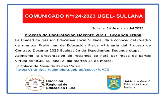 Comunicado N°124