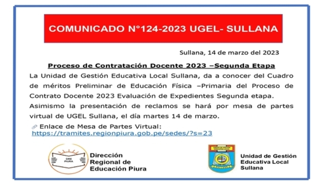 Comunicado N°124