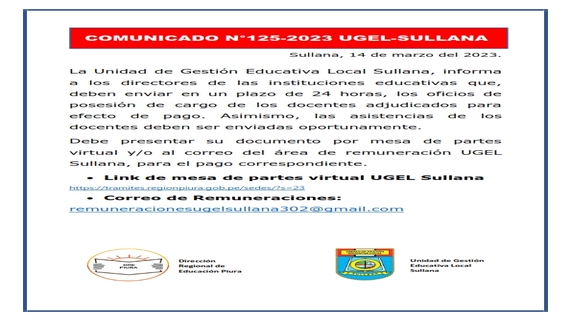 Comunicado N°125