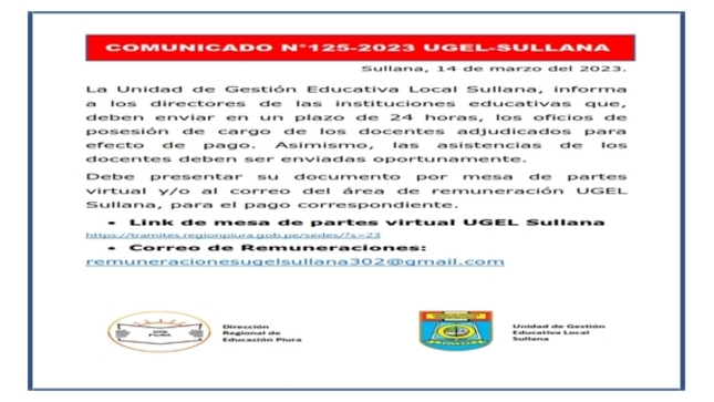 Comunicado N°125