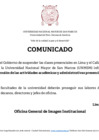 Vista preliminar de documento Comunicado - Suspensión de las actividades académicas y administrativas presenciales el miércoles 15 de marzo.pdf