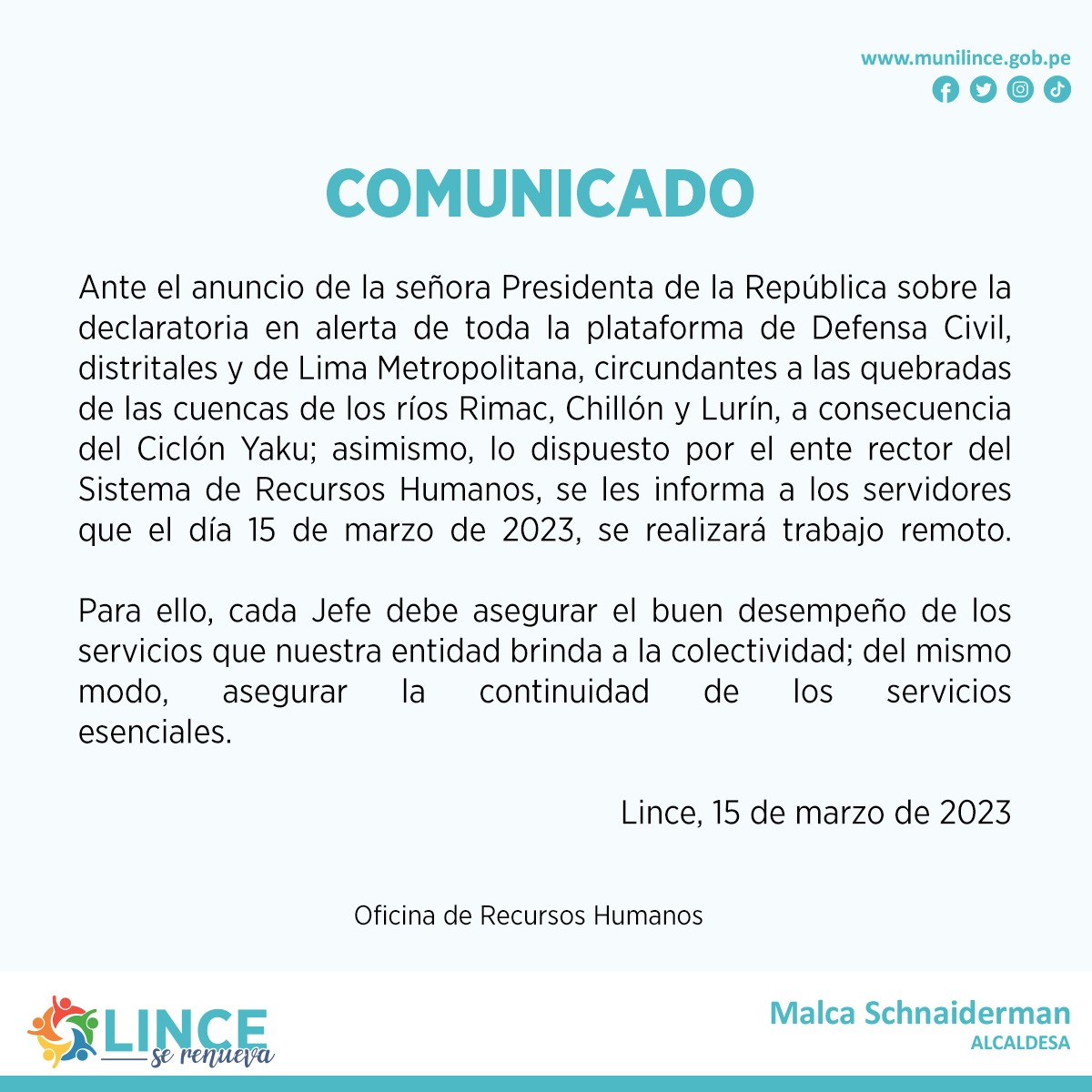 Comunicado