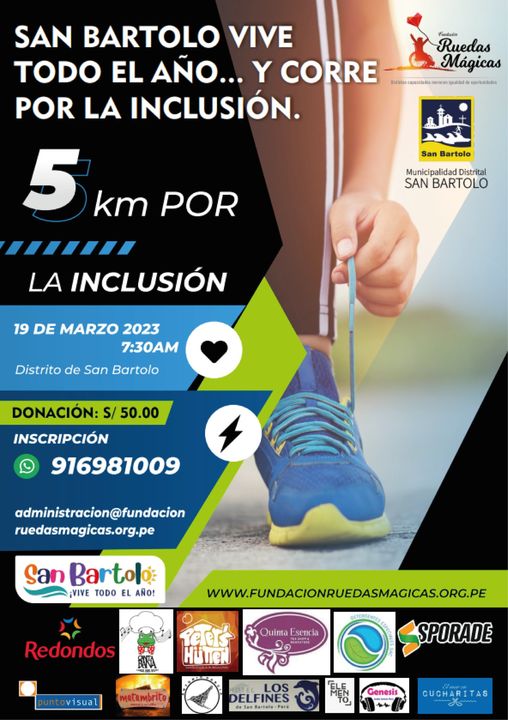 Nuestra Municipalidad viene apoyando dicho evento, a fin de generar conciencia sobre la importancia de hacer de San Bartolo un distrito inclusivo, amigable y respetuoso.