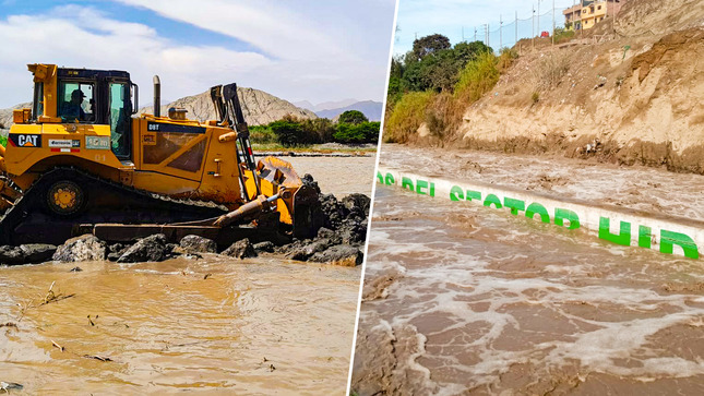 Incremento del caudal de los rios en la región Lima siguen en ascenso superando el nivel de alerta rojo