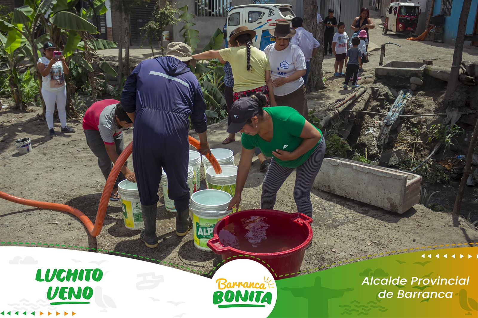 La Familia es Benefician con Agua Potable
