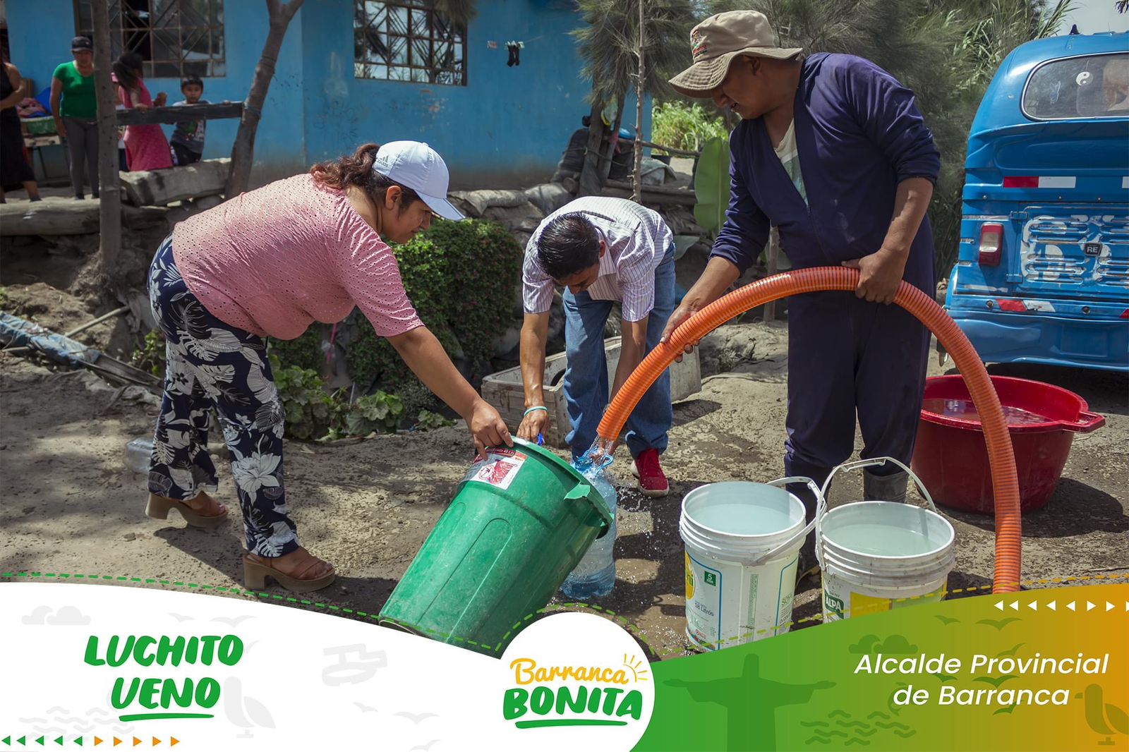 La Familia es Benefician con Agua Potable
