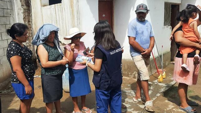 La Libertad Minsa brinda soporte emocional a familias damnificadas por las fuertes lluvias