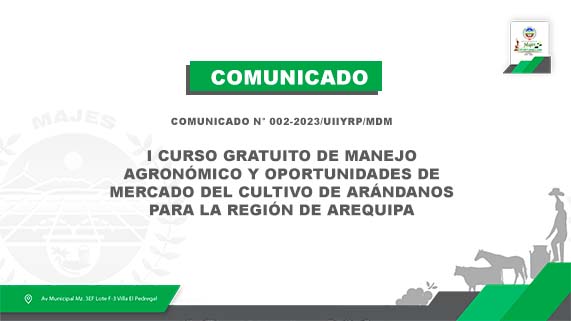 COMUNICADO N° 002-2023/UIIYRP/MDM