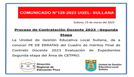 Comunicado N°128