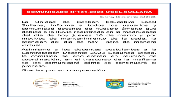 Comunicado N°131