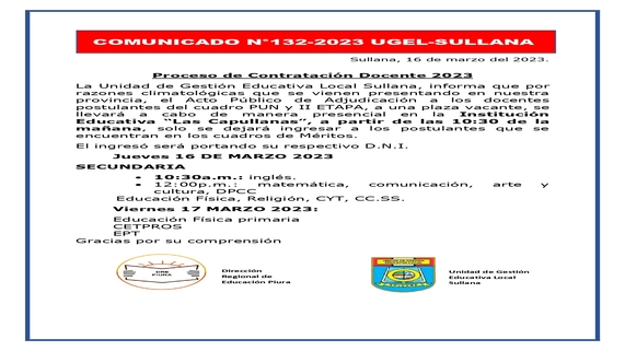 Comunicado N°132