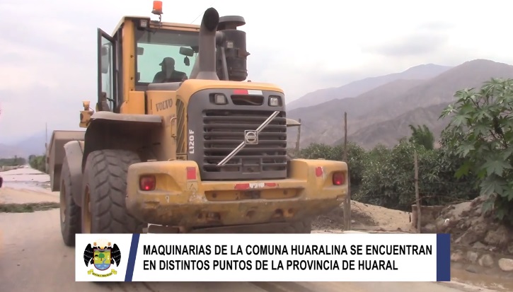 Maquinarias de la comuna huaralina se encuentran en distintos puntos de la provincia de Huaral para mitigar impactos del huayco