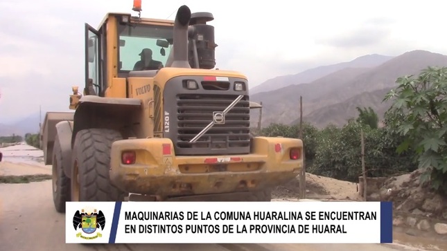 Maquinarias de la comuna huaralina se encuentran en distintos puntos de la provincia de Huaral para mitigar impactos del huayco