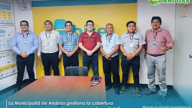 Imagen de la Reunión entre el alcalde de la Municipalidad Distrital de Andoas y el representante de la BITEL