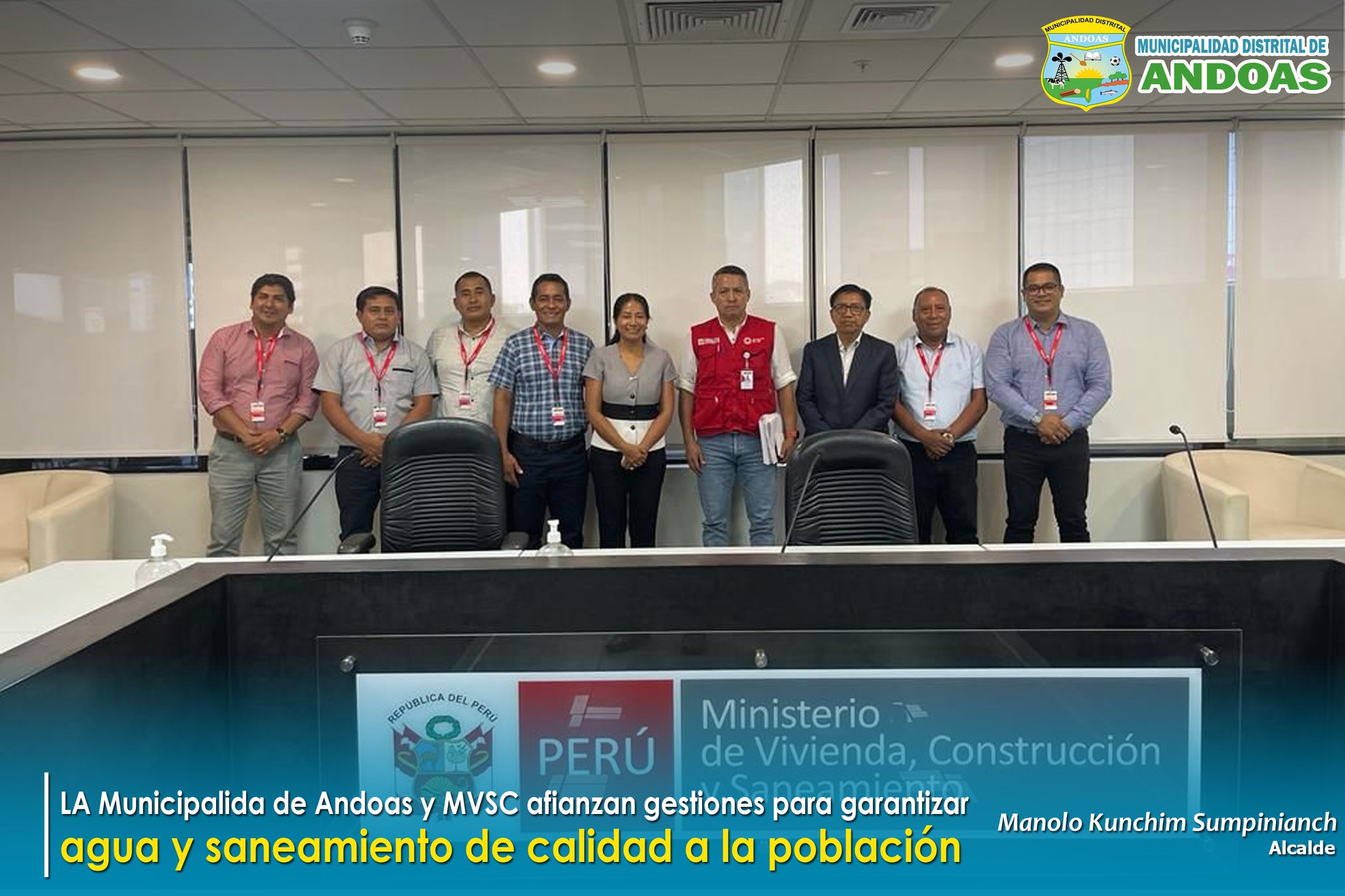 mesa de Trabajo con los representantes del Ministerio de Vivienda, Construcción y Saneamiento, en la ciudad de Lima