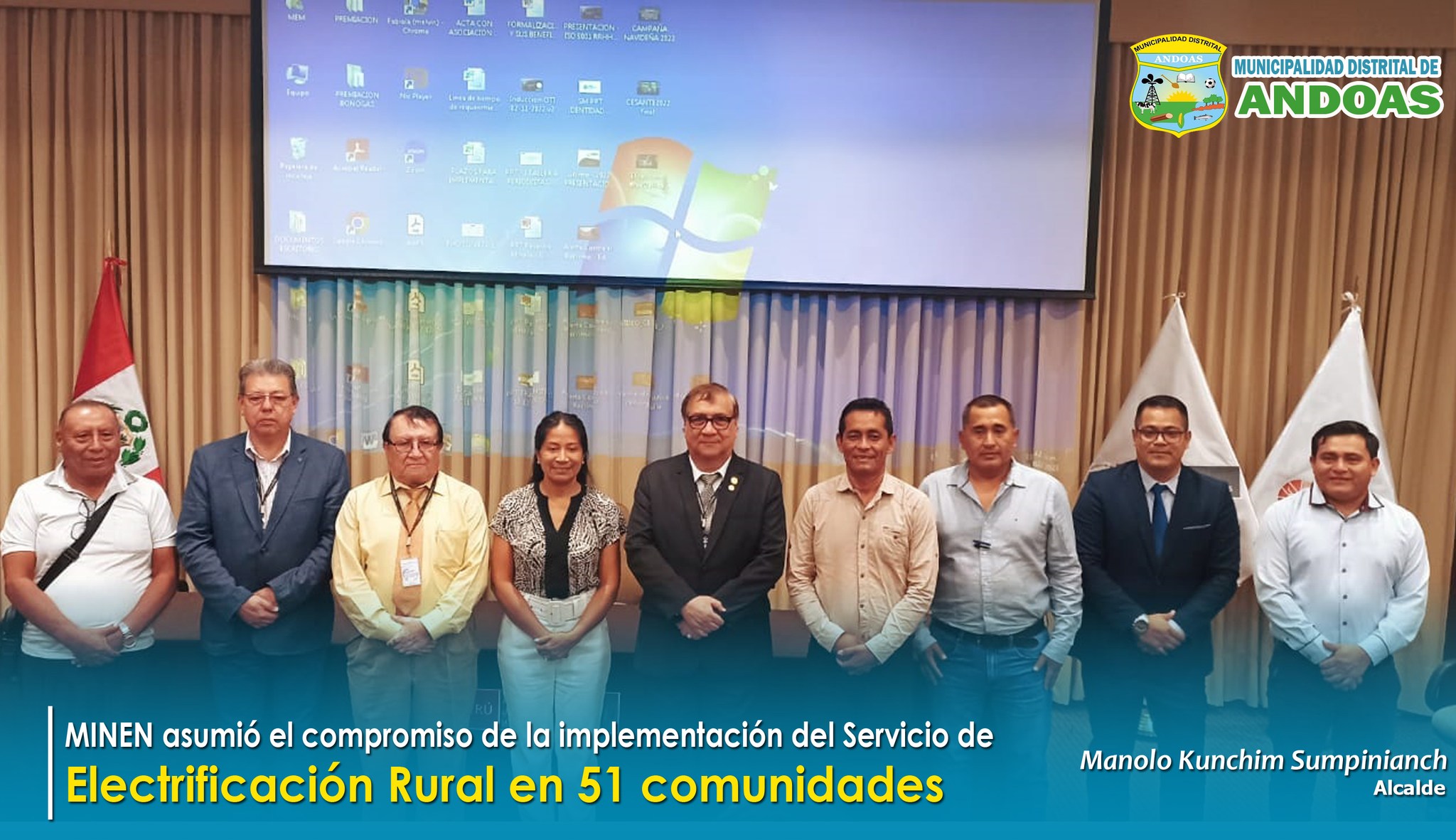 Representantes de la MDA y el MINEN