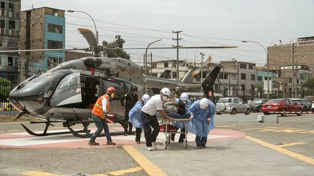 Hospital Nacional Hipólito Unanue logra exitoso traslado de gestante por vía aérea desde Huarochirí-
