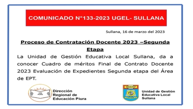 Comunicado N°133