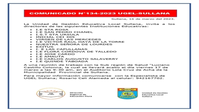 Comunicado N°134