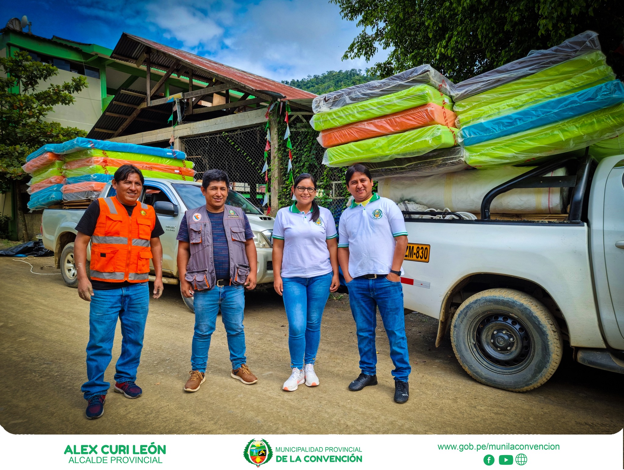 Defensa civil de la MPLC hizo entrega de artículos de ayuda humanitaria a municipalidad de Kumpirushiato