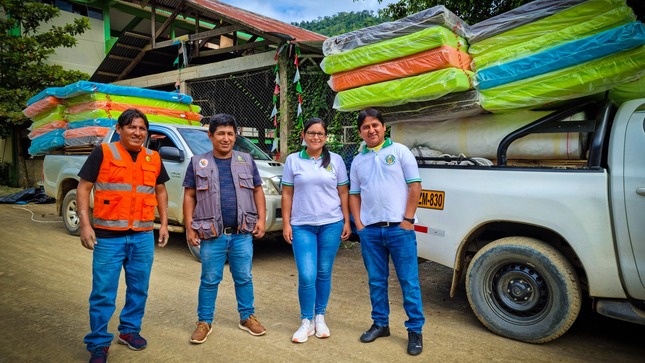 Defensa civil de la MPLC hizo entrega de artículos de ayuda humanitaria a municipalidad de Kumpirushiato