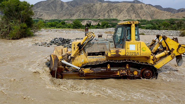 Huaral: Intensifican trabajos de limpieza y encauzamiento del río Chancay