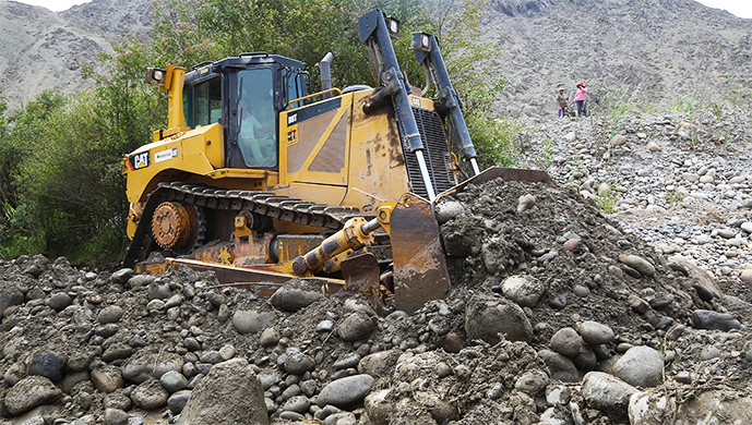 Huaral: Intensifican trabajos de limpieza y encauzamiento del río Chancay